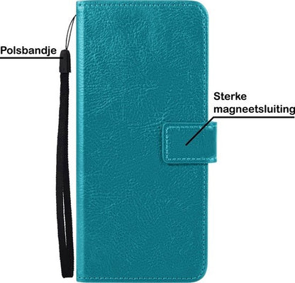 OnePlus Nord CE Hoesje Bookcase Cover met Kaarthouder - Turquoise