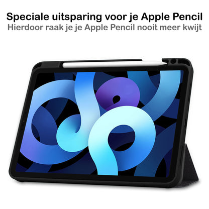 iPad Air 2022 Trifold Bookcase Hoes met Penhouder voor Apple Pen - Don't Touch Me