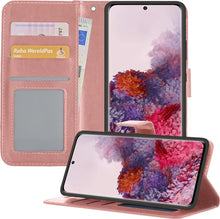 Samsung S20 Hoesje Bookcase Cover met Kaarthouder - Rosé goud