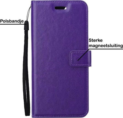 Samsung S20 Hoesje Bookcase Cover met Kaarthouder - Paars