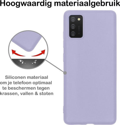 Samsung A02s Hoesje Siliconen Backcover Lichtgewicht - Lila