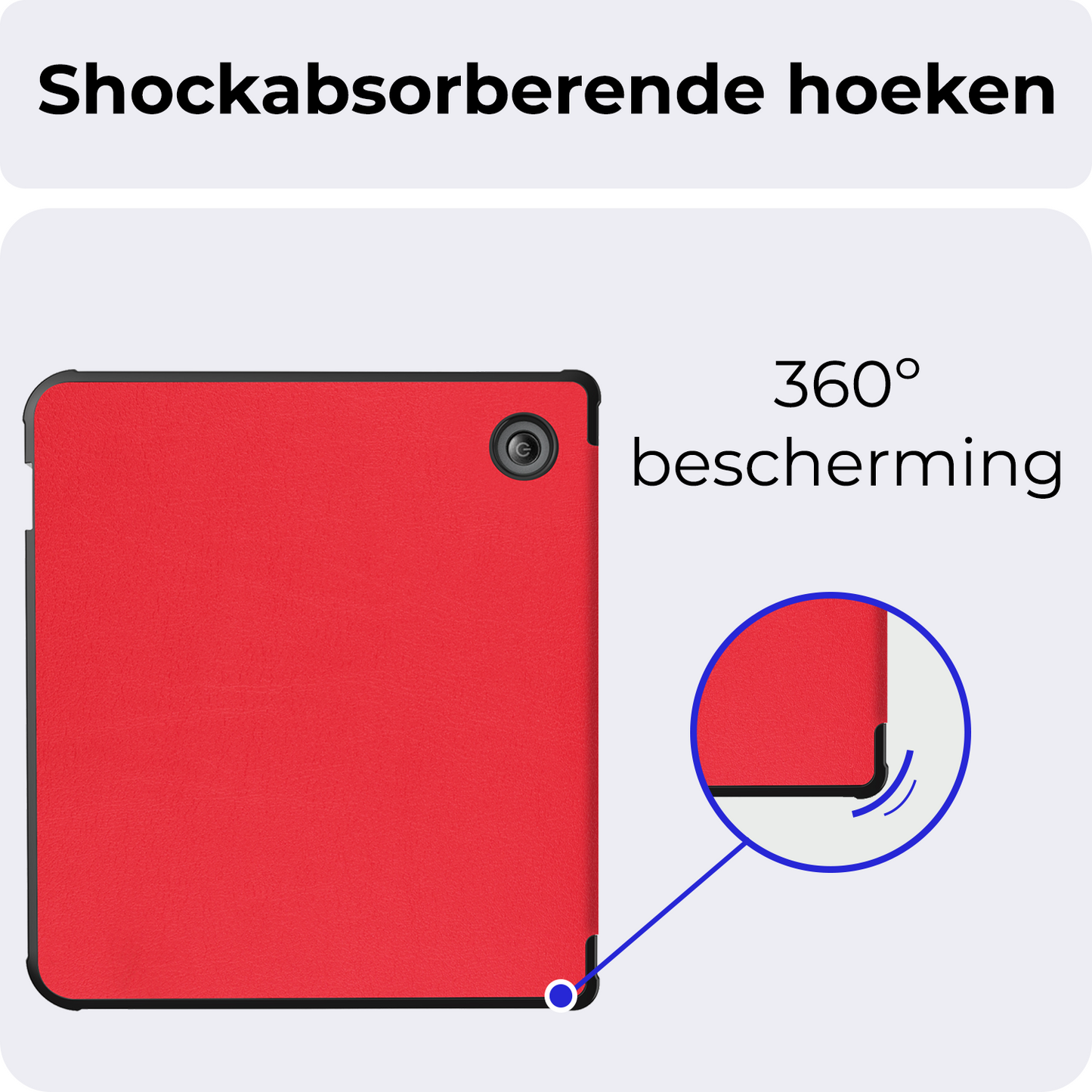 Kobo Libra Colour Trifold Hoesje - Rood