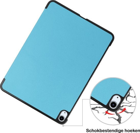 iPad Air 2020 Hoesje Book Case Met Apple Pencil Uitsparing - Lichtblauw