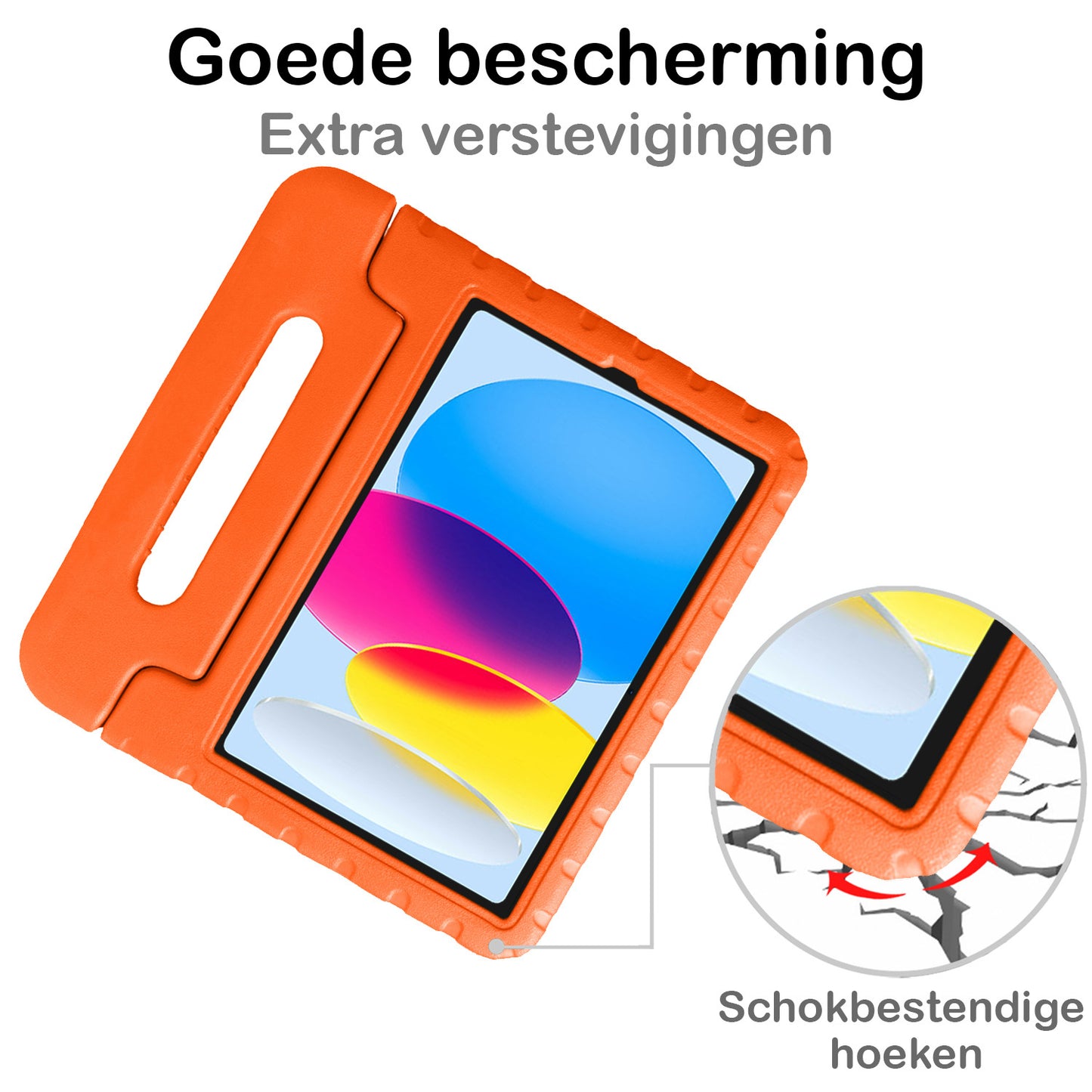 iPad 2022 Hoesje Kids Cover Bumper - Oranje