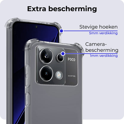Xiaomi Poco X6 Hoesje Shockproof Backcover Siliconen - Transparant