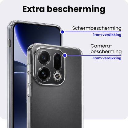 OPPO Find X9 Hoesje Siliconen Backcover Lichtgewicht - Transparant