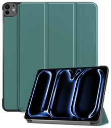 iPad Pro 2024 (11 inch) Trifold Bookcase Hoes - Donkergroen