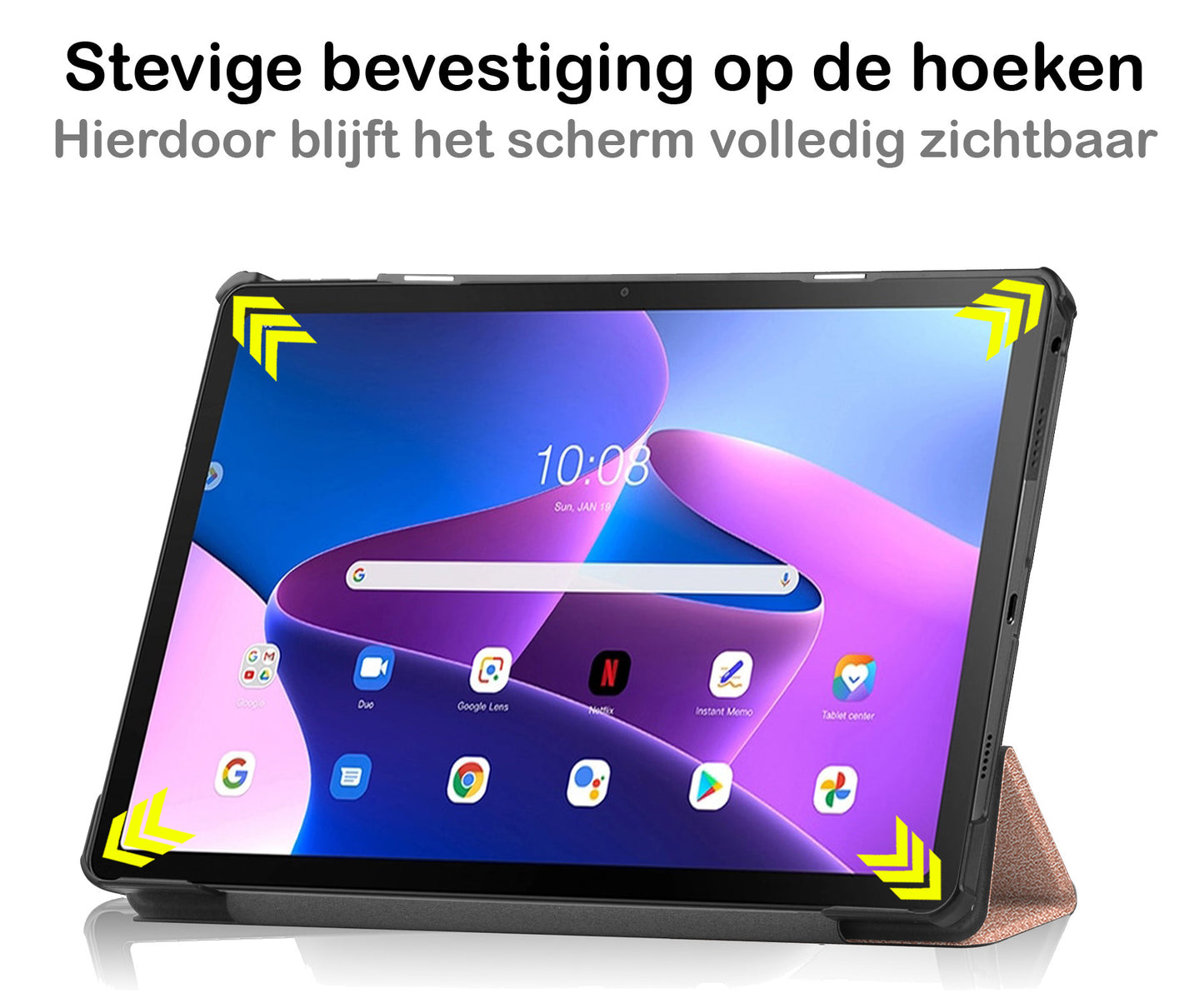 Lenovo Tab M10 Plus 3rd Gen Hoesje Book Case - Rosðð goud