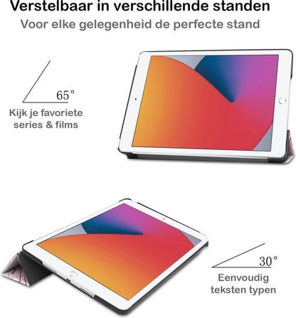 iPad 10.2 2020 Trifold Bookcase Hoes - Elfje