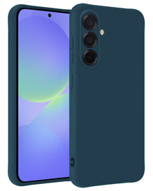 Samsung A36 Hoesje Siliconen Backcover Lichtgewicht - Donkerblauw