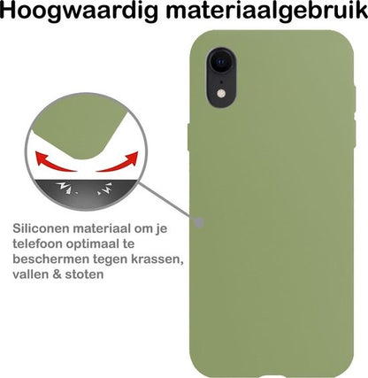 iPhone XR Hoesje Siliconen Backcover Lichtgewicht - Groen