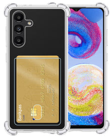 Samsung A04s Hoesje Kaarthouder Backcover Shockproof - Transparant