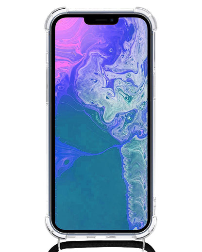 iPhone 14 Plus Hoesje met Koord Backcover Shockproof - Transparant