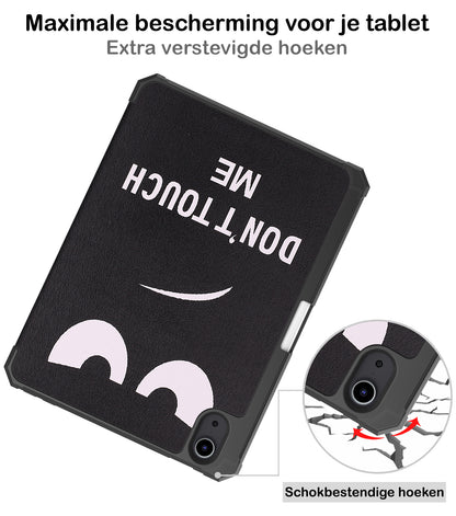 iPad Mini 6 Trifold Bookcase Hoes met Penhouder voor Apple Pen - Don't Touch Me