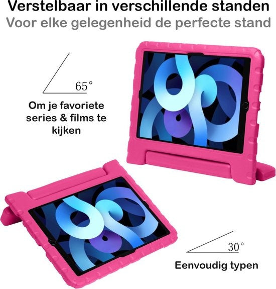 iPad Air 2020 Hoesje Kids Cover Bumper - Roze