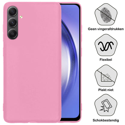 Samsung A54 Hoesje Siliconen Backcover Lichtgewicht - Lichtroze