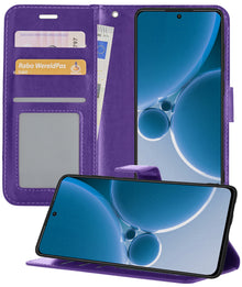 OnePlus Nord 3 Hoesje Bookcase Cover met Kaarthouder - Paars