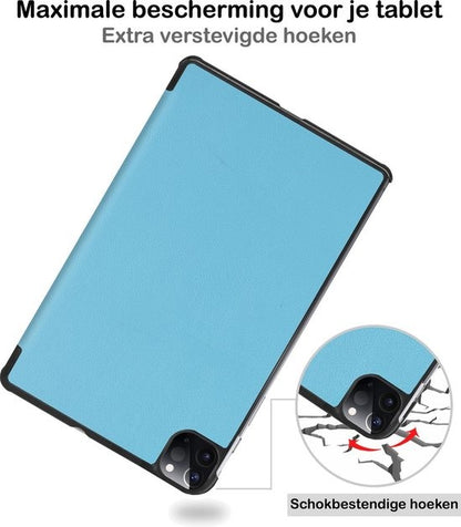 iPad Pro 2020 (11 inch) Trifold Bookcase Hoes - Lichtblauw