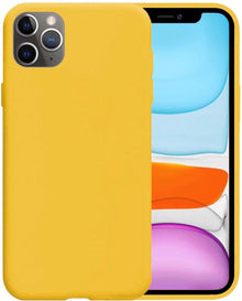 iPhone 11 Pro Hoesje Siliconen Backcover Lichtgewicht - Geel