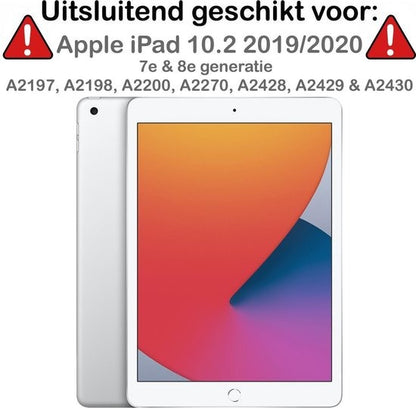 iPad 10.2 2019/2020 Trifold Bookcase Hoes 360 Graden Draaibaar - Zwart