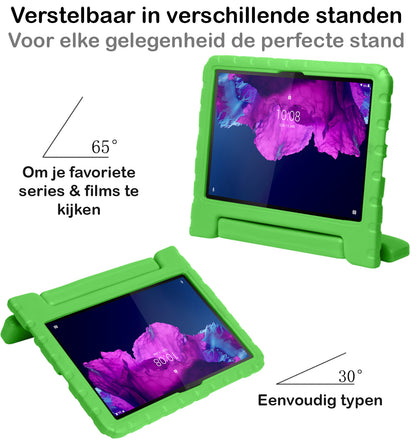 Lenovo Tab P11 Plus Kinderhoes Shockabsorberend Foam - Groen