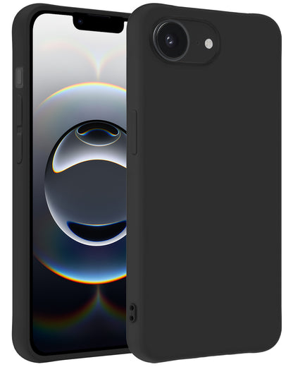 iPhone 16e Hoesje Siliconen Backcover Lichtgewicht - Zwart