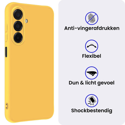 Samsung A17 Hoesje Siliconen Backcover Lichtgewicht - Geel