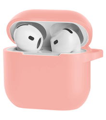 AirPods 4 Hoesje Siliconen Krasbestendig - Lichtroze