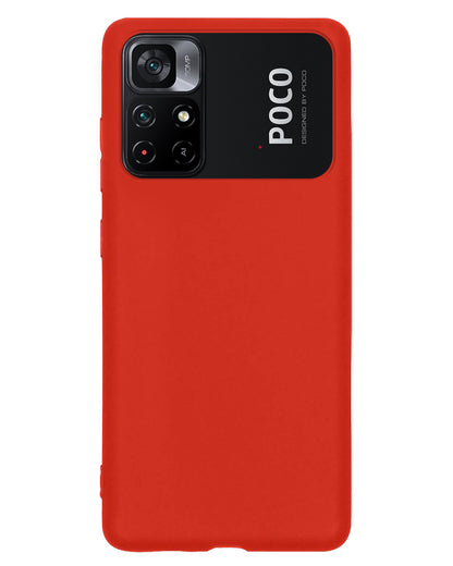 Xiaomi Poco M4 Pro 5G Hoesje Siliconen Backcover Lichtgewicht - Rood