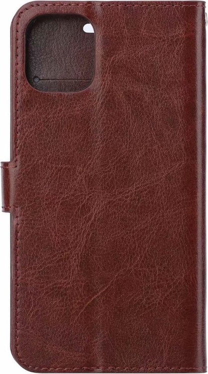 iPhone 11 Pro Max Hoesje Bookcase Cover met Kaarthouder - Bruin