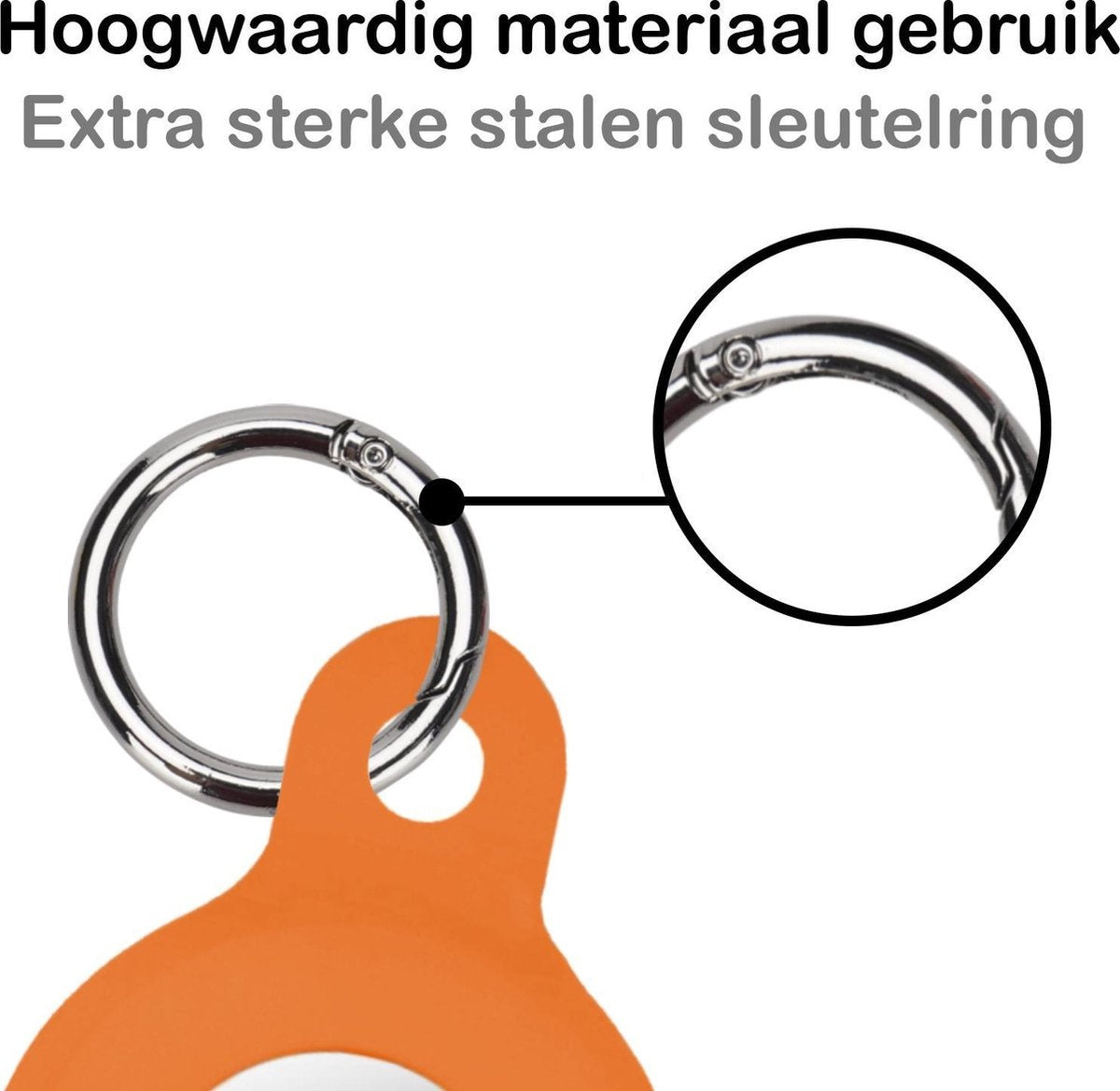 Apple AirTag Sleutelhanger Hoesje Siliconen - Oranje