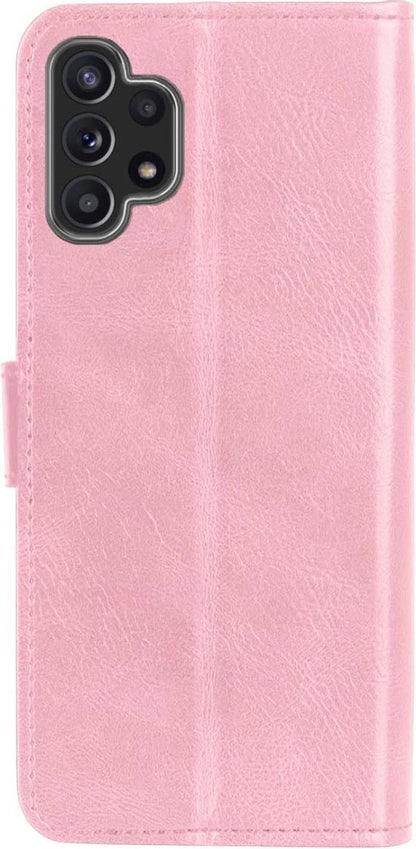 Samsung A32 5G Hoesje Bookcase Cover met Kaarthouder - Lichtroze