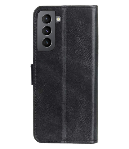 Samsung S22 Hoesje Bookcase Cover met Kaarthouder - Zwart