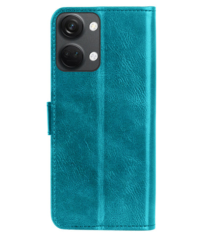 OnePlus Nord 3 Hoesje Bookcase Cover met Kaarthouder - Turquoise