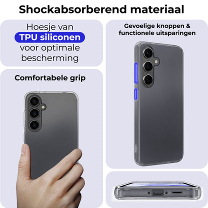 Samsung A35 Hoesje Siliconen Backcover Lichtgewicht - Transparant