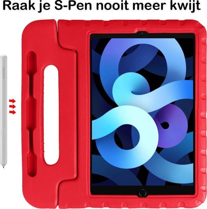 iPad Air 2020 Hoesje Kids Cover Bumper - Rood