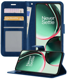 OnePlus Nord CE 3 Lite Hoesje Bookcase Cover met Kaarthouder - Donkerblauw