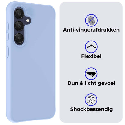 Samsung A25 Hoesje Siliconen Backcover Lichtgewicht - Lichtblauw