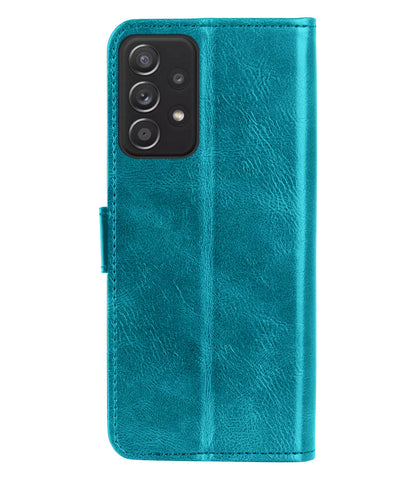 Samsung A53 Hoesje Bookcase Cover met Kaarthouder - Turquoise