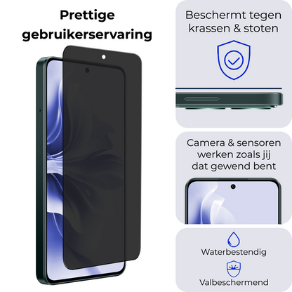 OPPO Reno 11F Screenprotector Privacy Tempered Glass