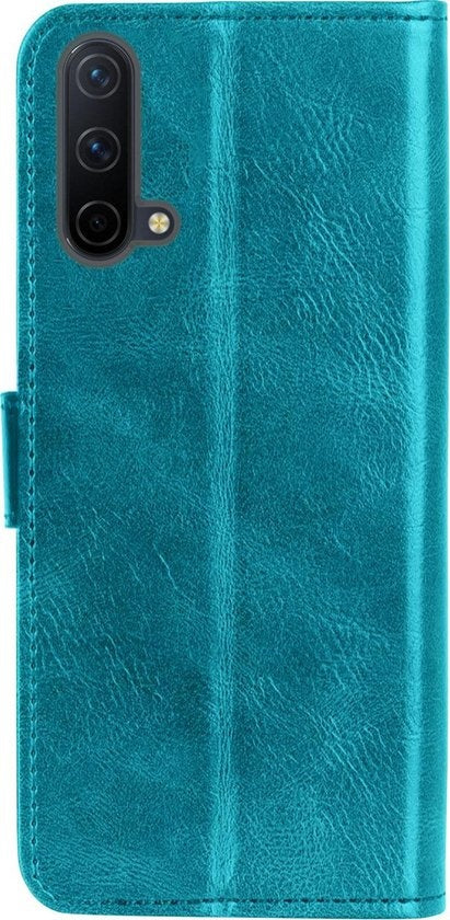 OnePlus Nord CE Hoesje Bookcase Cover met Kaarthouder - Turquoise