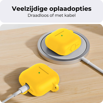 AirPods 4 Hoesje Siliconen Krasbestendig - Geel