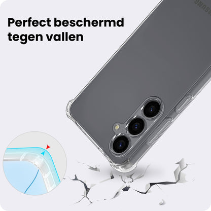 Samsung S26 Plus Hoesje met Koord Backcover Shockproof - Transparant