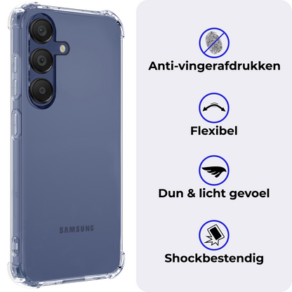 Samsung A16 Hoesje Shockproof Backcover Siliconen - Transparant
