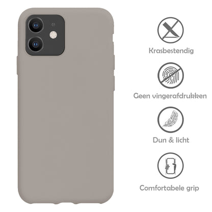 iPhone 11 Hoesje Siliconen Backcover Lichtgewicht - Grijs