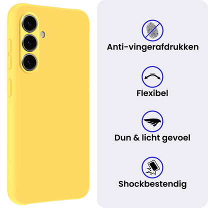 Samsung S26 Hoesje Siliconen Backcover Lichtgewicht - Geel