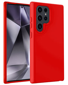 Samsung S24 Ultra Hoesje Siliconen Backcover Lichtgewicht - Rood