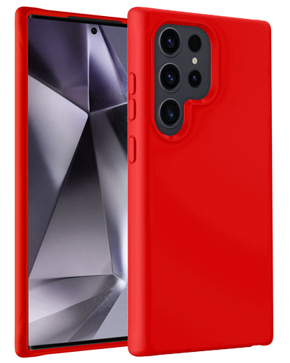 Samsung S24 Ultra Hoesje Siliconen Backcover Lichtgewicht - Rood