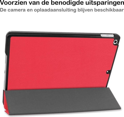 iPad 10.2 2020 Trifold Bookcase Hoes - Rood
