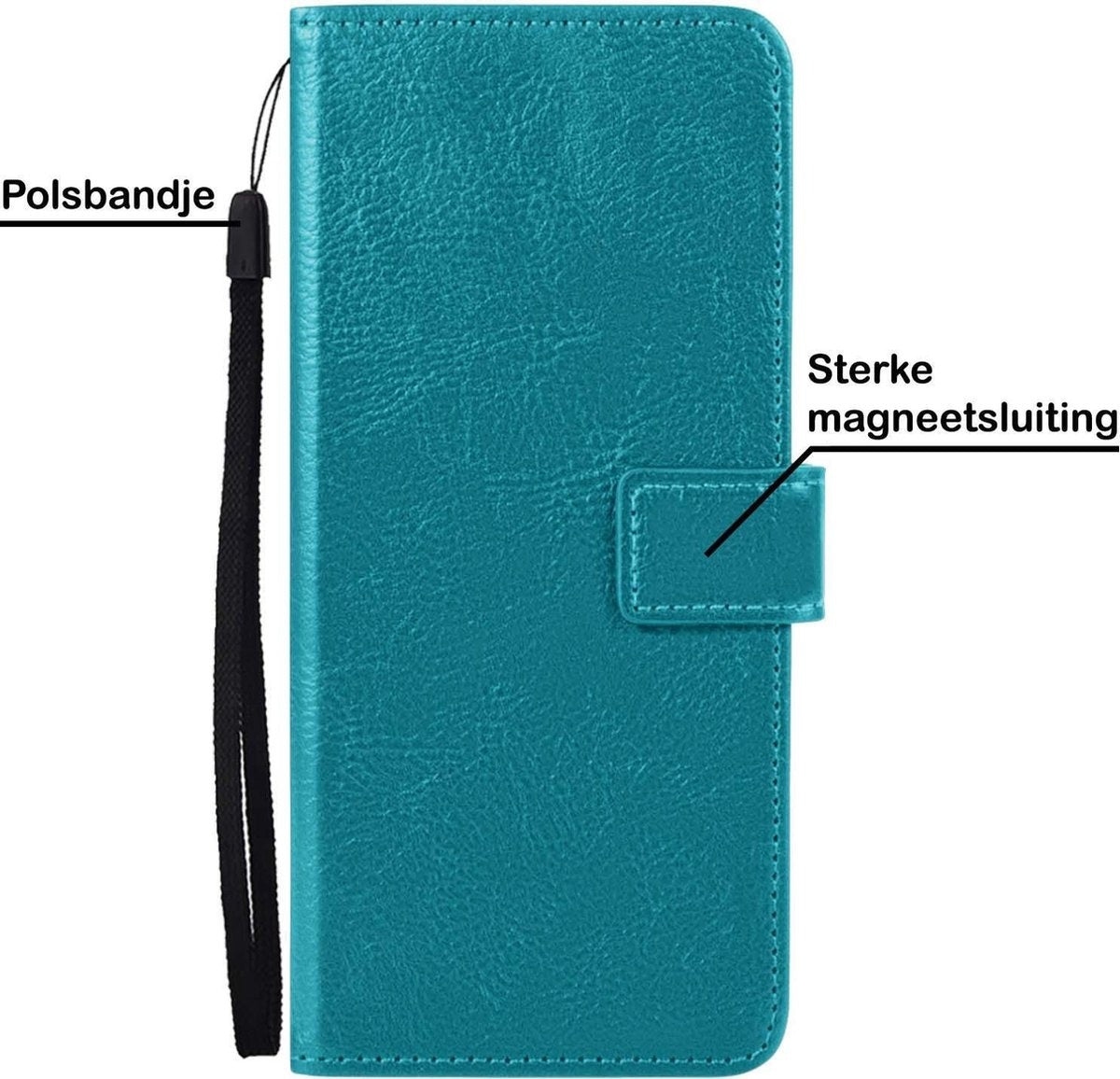 Samsung A72 5G Hoesje Book Case Kunstleer - Turquoise